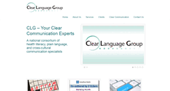 Desktop Screenshot of clearlanguagegroup.com